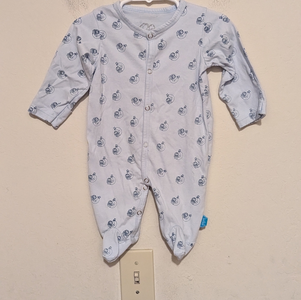 Garfield Blue Long Sleeve With Snap Buttons Onsie Size 6 To 9 Months